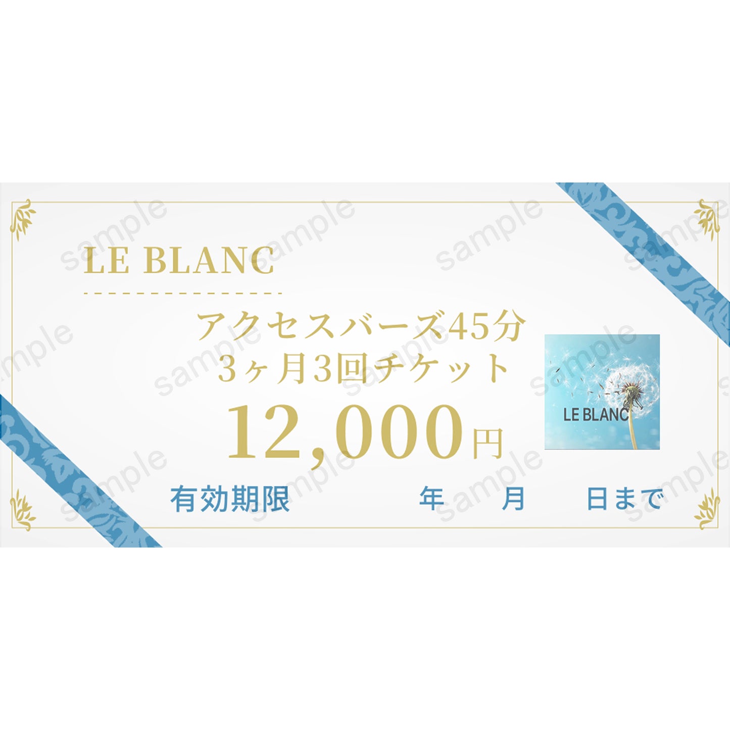 【LE BLANC】アクセスバーズ体験45分 3ヶ月3回チケット